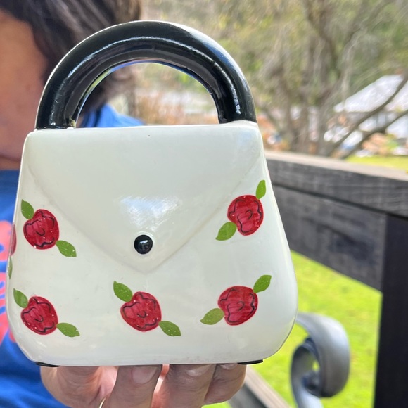 Hand painted Ceramic Purse Vase - Picture 1 of 1